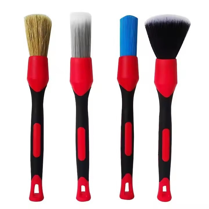 PCC Detailing Bristle Brush Red, Set of 4