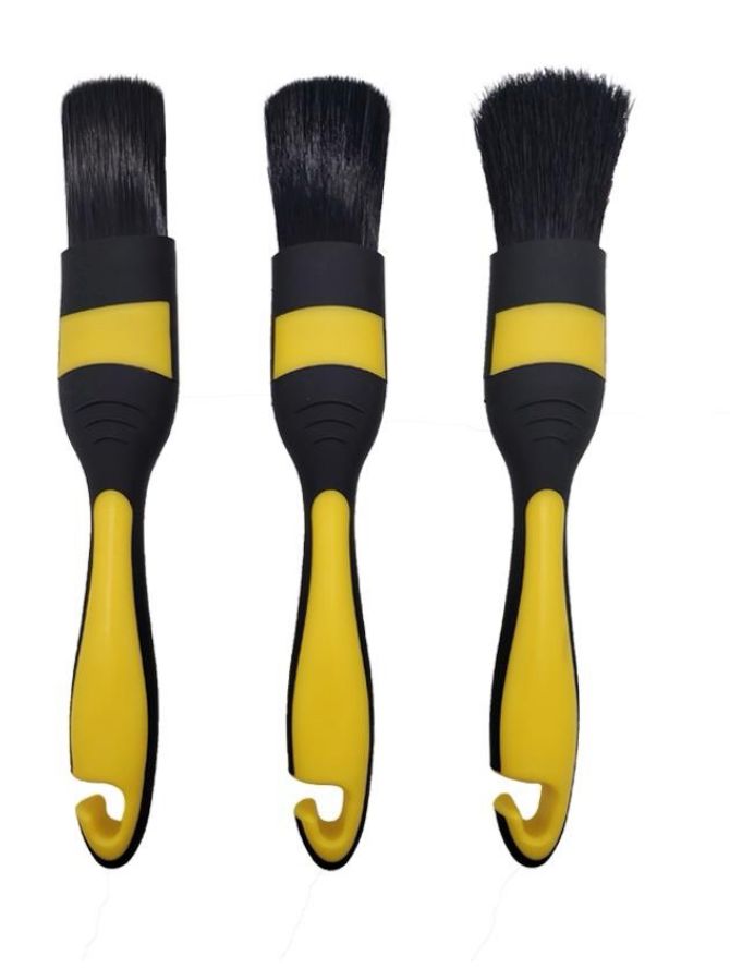PCC Premium Detailing Brush, Yellow, Set of 3