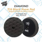 ShineMate T10 Black Ultra-Soft Finishing Foam Pad, Diamond, 6/7"