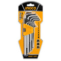INGCO HHK11091 - 9 Pcs Long Arm Hex Key Set (1.5–10mm)