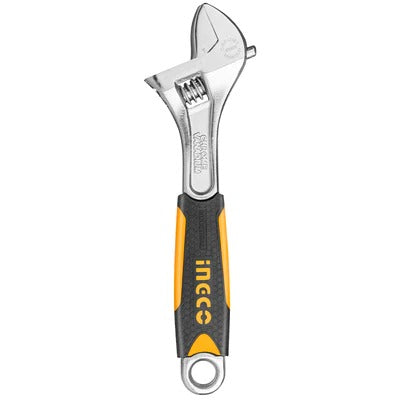 INGCO HADW131088 Adjustable Wrench CR-V Style Two Tone Soft Handle 8"