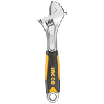 INGCO HADW131088 Adjustable Wrench CR-V Style Two Tone Soft Handle