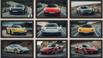 PCC Premium Framed Car Photography for Showroom Elegance, Set of 6