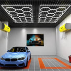 PCC 14 Hexagon LED Light, 16x8ft - Modern Lighting for Car Studios, Gyms, Salons, 6500K