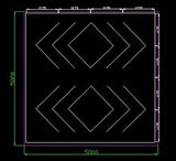 PCC 2D Arrow Light For Car Detailing Store, 16x8 ft