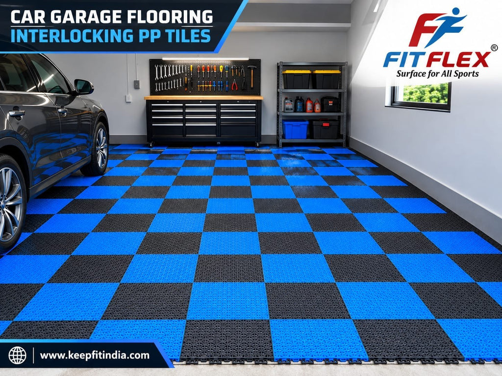 PCC Vented Garage Floor Tiles – 30×30cm, 16mm PP Interlocking Tiles
