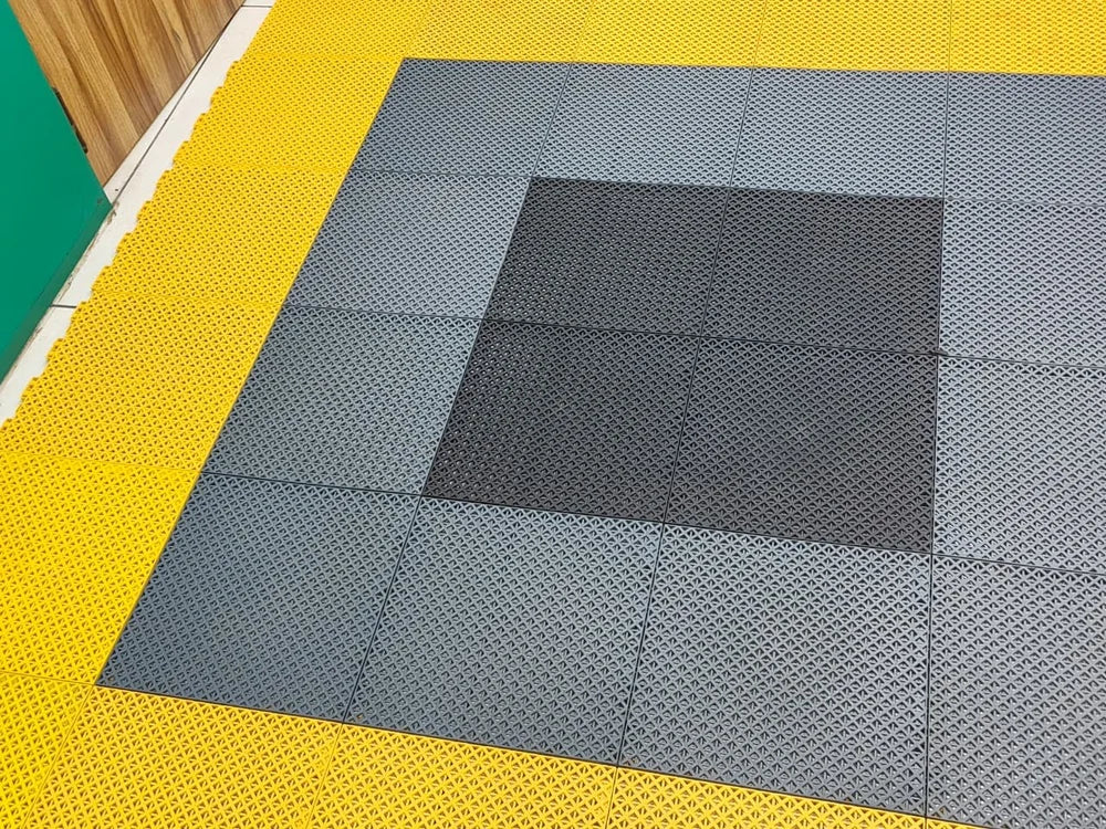 PCC Vented Garage Floor Tiles – 30×30cm, 16mm PP Interlocking Tiles