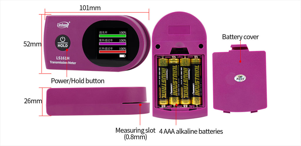 PCC LS161H TSER Meter – Measures UV, IR & Visible Light Transmission