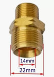 PCC D15 M22 to 3/8" Brass Snow Foam Lance Connector – Pressure Washer Adapter