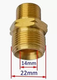 PCC D15 M22 to 3/8" Brass Snow Foam Lance Connector – Pressure Washer Adapter
