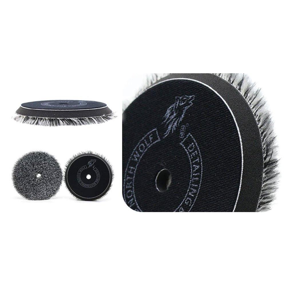 North Wolf Whilte & Black Wool Pad With Foam, 15mm, 6" - Planet Car Care
