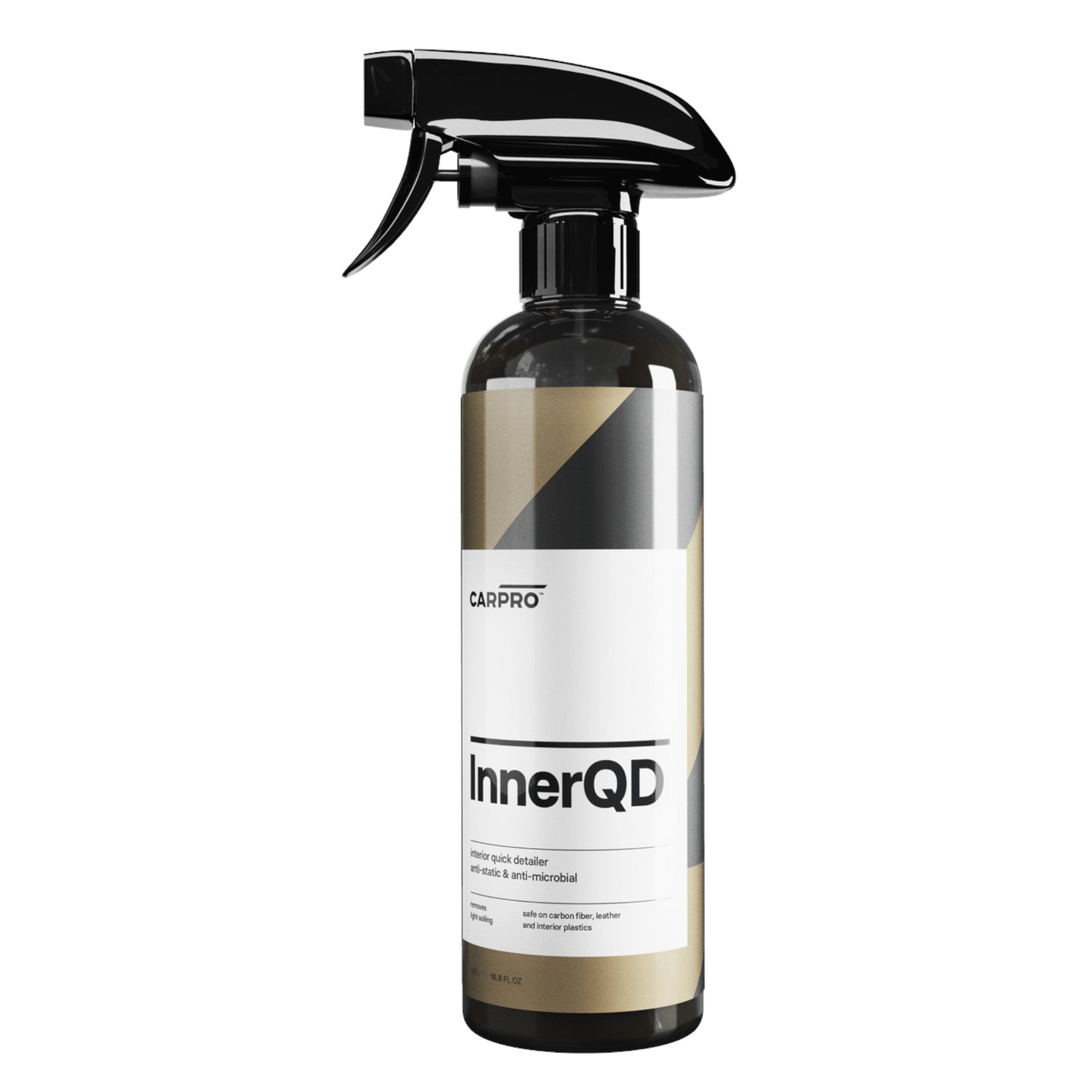 Planet Car Care CarPro InnerQD 500ml interior quick detailer spray bottle with antistatic and antimicrobial formula