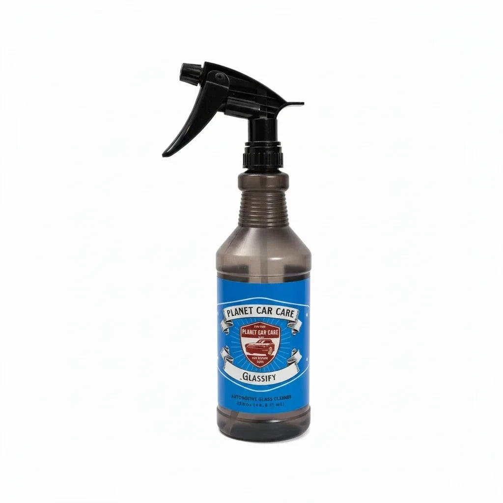 Planet Car Care Glassify glass cleaner in a 750ml spray bottle for streak-free automotive and home glass surfaces