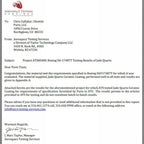 Planet Car Care official testing certification document for Puris Jade Quartz 9H ceramic coating performance results