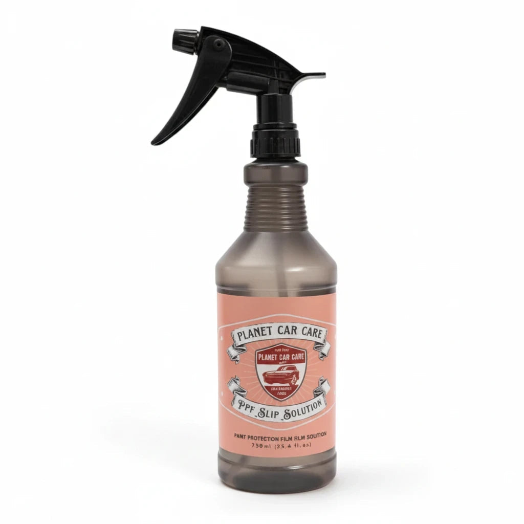 Planet Car Care PPF Slip Solution 750ml spray bottle for professional paint protection film and vinyl installation.