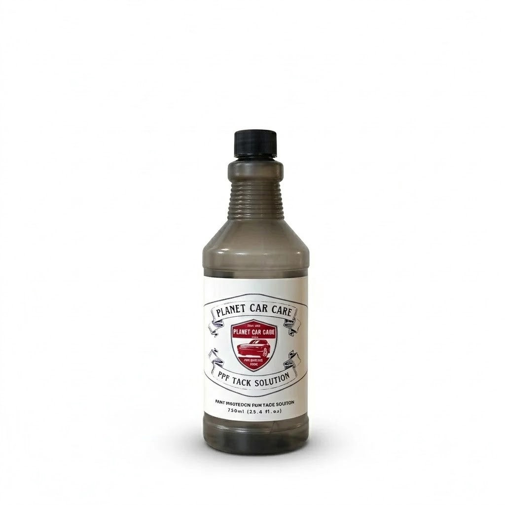 Planet Car Care PPF Tack Solution in a 750ml reusable spray bottle for secure paint protection film installation.