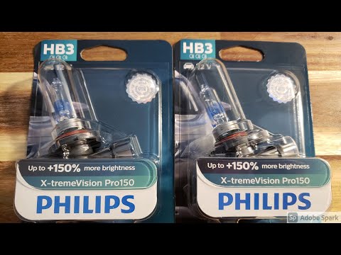 PHILIPS HB3 9005 X-tremeVision Pro150 Headlight Bulb, 60W, 3500K