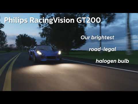 Philips H7 RacingVision GT200 Halogen Headlight Bulb 12V 55W | Up to 200% Brighter | 3500K