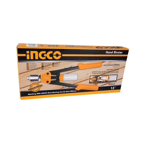 INGCO HR131 Professional 13" Hand Rivet Gun | Heavy-Duty Steel & Aluminum Riveter