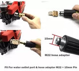 PCC D08 QRC Brass Quick Connect Adapter Set – M22 x 15 (Male & Female)
