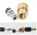 PCC D07 QRC Pair Foam Gun Brass & Stainless Steel Quick Connectors – 14x1.5 Thread, 1/4" QC Plug