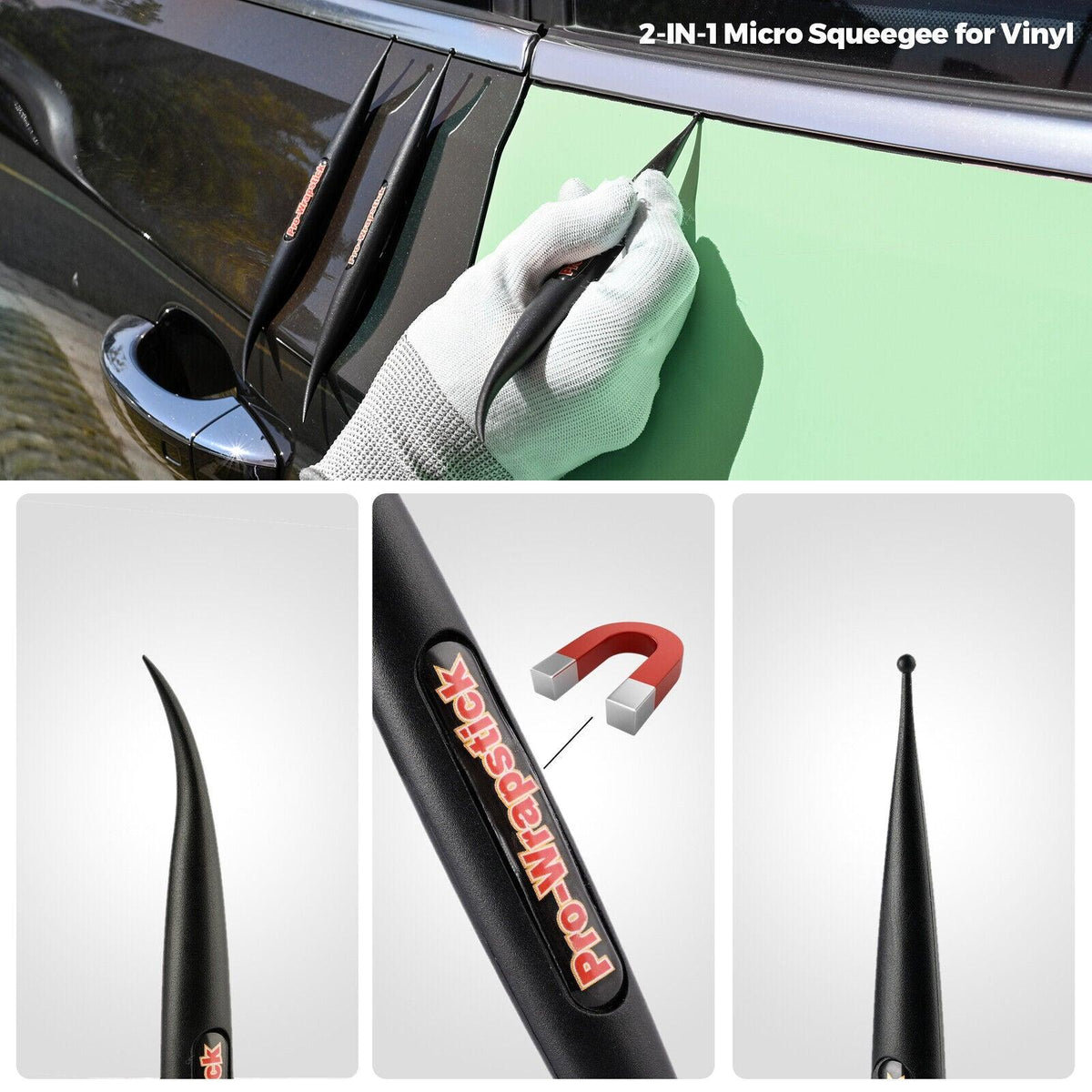 PROTINT Magnetic Black Tucking Squeegee - Planet Car Care