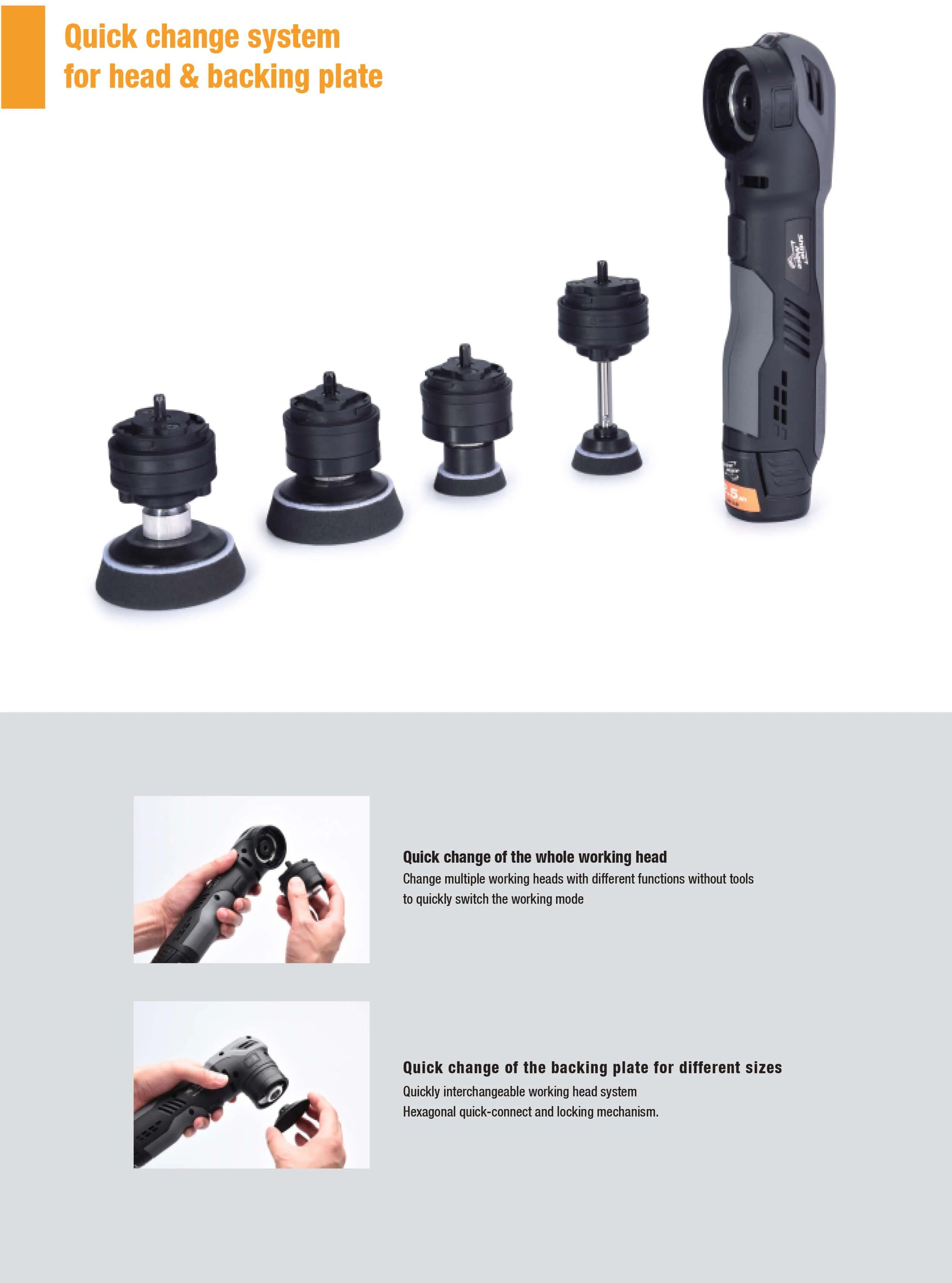Shinemate EB210 Cordless Polisher Kit, 1.25 to 3" - Planet Car Care