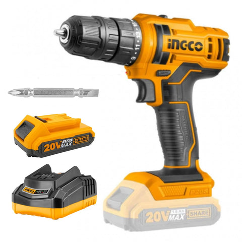 INGCO CDLI20051 Cordless Li-Ion Drill 20V - Battery & Charger Not Included