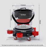 PCC Car Wash Bucket Kit With Wheels, Grit Guard, Lid & Bottle Holders, Type4