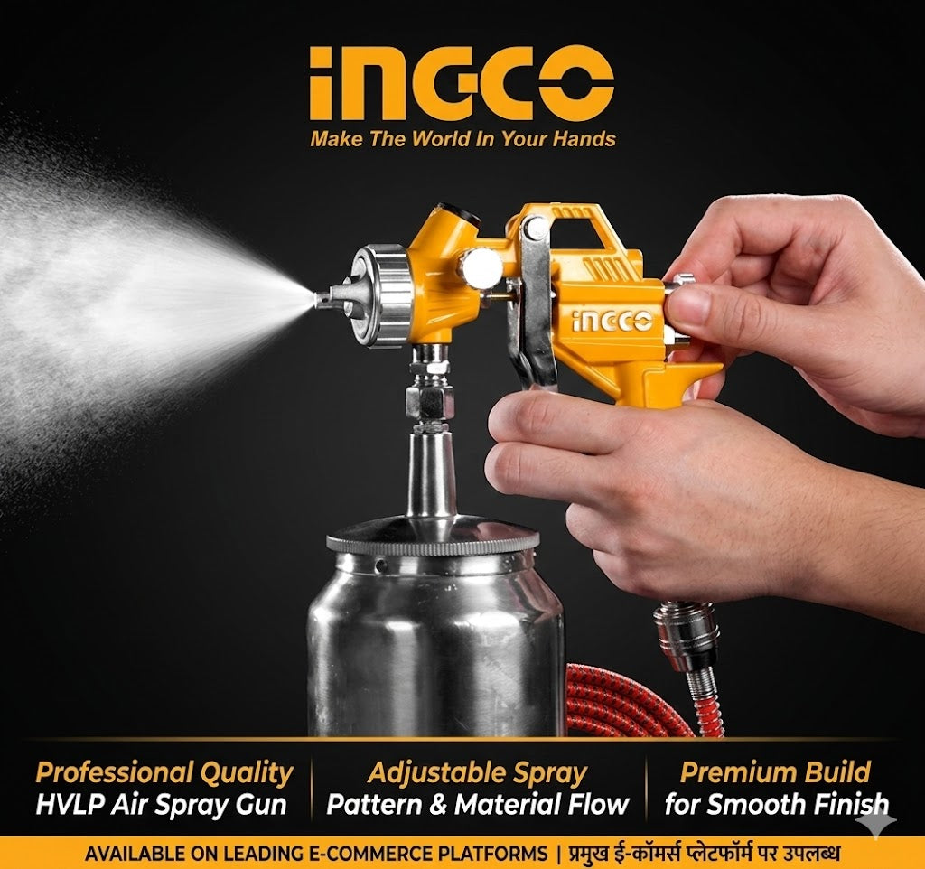INGCO ASG3101 Air Spray Gun 1000cc – Professional Air Compressor Paint Spray Gun