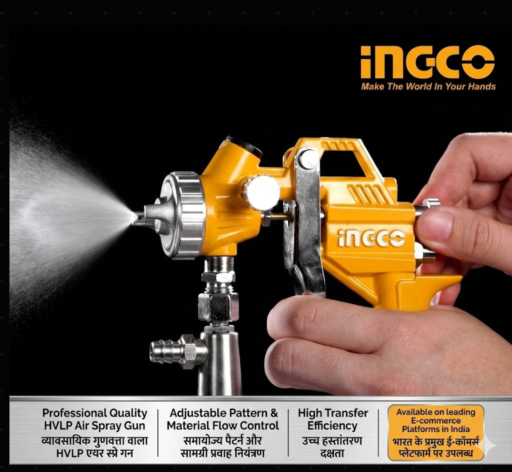 INGCO ASG3101 Air Spray Gun 1000cc – Professional Air Compressor Paint Spray Gun