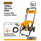 INGCO HPWR30018 – 2400W Commercial Pressure Washer  | 100 Bar (1450 PSI) | Copper Pump | Induction Motor