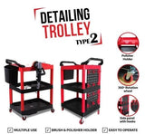 PCC Detailing Trolley, 66x33x77cm, Type 2 - Planet Car Care