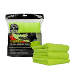 Chemical Guys EL Gordo Extra Thick Professional Microfiber Towel, Green, 16.5"X16.5", Pack of 3
