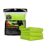 Chemical Guys EL Gordo Extra Thick Professional Microfiber Towel, Green, 16.5"X16.5", Pack of 3