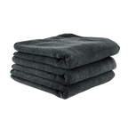 Chemical Guys Workhorse Professional Grade Microfiber Towel, Black, Pack of 3, 40x40cm - Planet Car Care