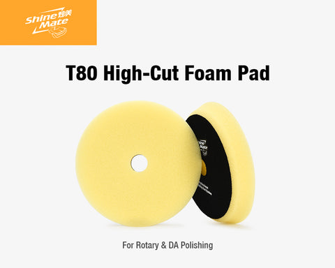 ShineMate T80 High-Cut Foam Pad, Bevel Edge, yellow, 6"
