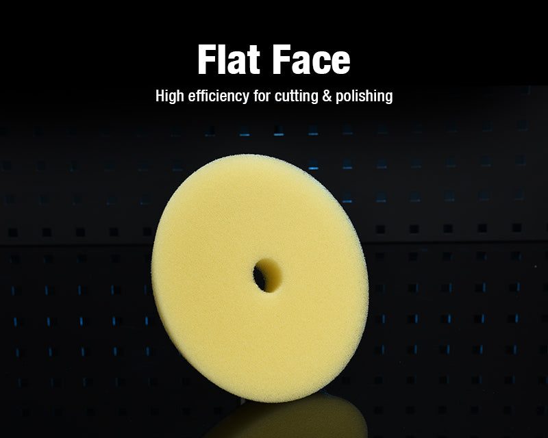 ShineMate T80 Yellow Medium-heavy Foam Pad, Flat, 6/7"