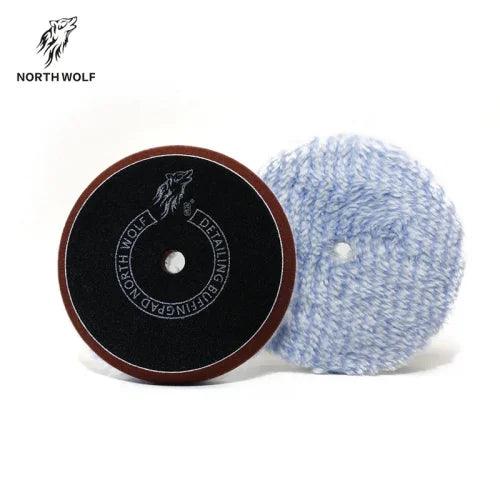North Wolf Blue Hybrid Wool Pad, 5" - Planet Car Care