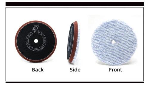 North Wolf Blue Hybrid Wool Pad, 5" - Planet Car Care