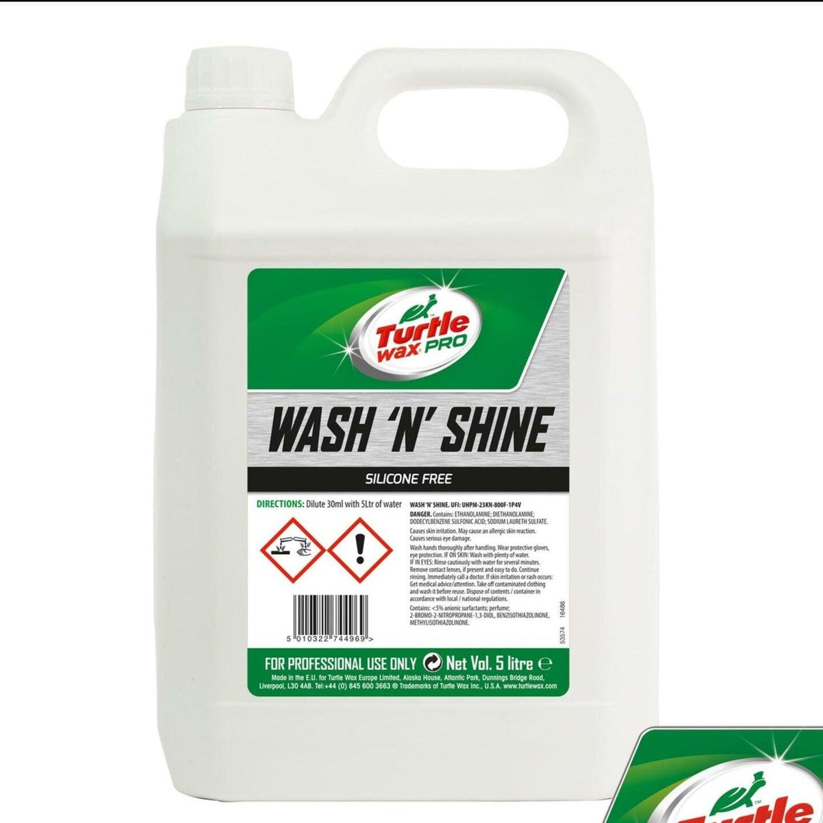 Turtle Wax Pro Wash 'N' Shine Car Shampoo, 5L - Planet Car Care