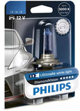PHILIPS H1 Diamond Vision Headlight Bulb, 55W, 5000K