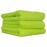 Chemical Guys EL Gordo Extra Thick Professional Microfiber Towel, Green, 16.5"X16.5", Pack of 3