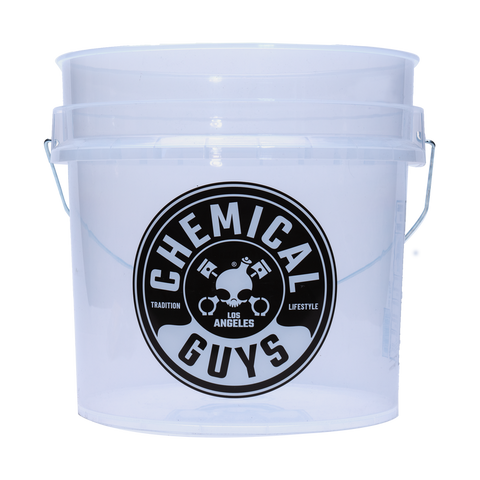 Chemical Guys Heavy Duty Ultra Clear Detailing Bucket, 4.25 Gallon