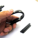 PCC Rubber Car Door Side Edge Anti Collision Strip, Black