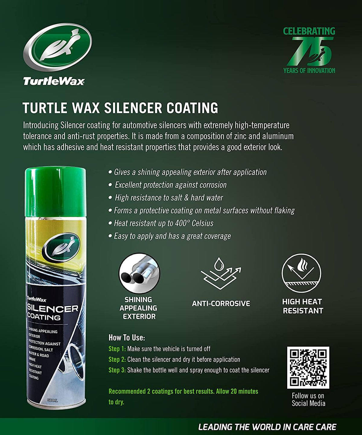 Turtle Wax Silencer Coating, 500ml - Planet Car Care