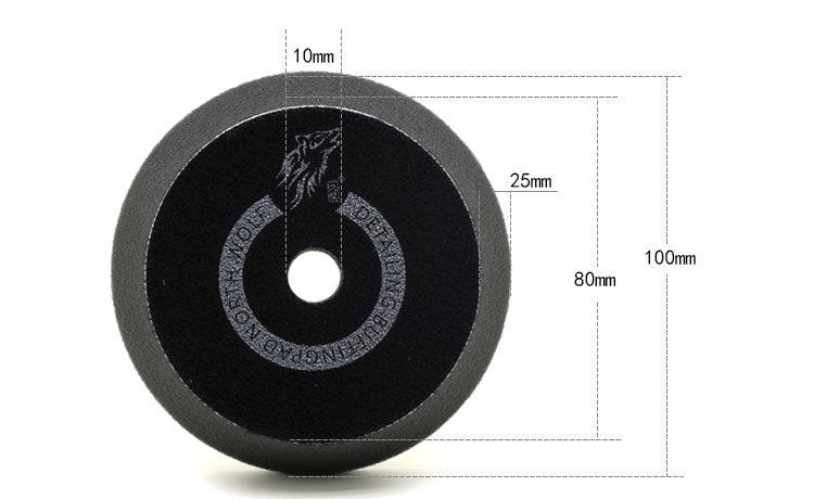 North Wolf DA Black Finishing Foam Pad, 3" - Planet Car Care