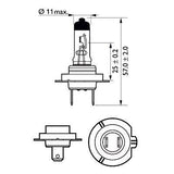 PHILIPS H7 X-tremeVision Pro150 Headlight Bulb, 55W, 3500K - Planet Car Care
