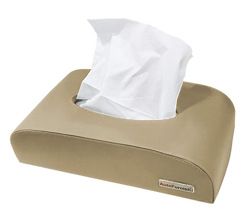 AutoFurnish Softpick Leatherette Car Dashboard Tissue Box, Beige