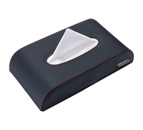 AutoFurnish Softpick Leatherette Car Dashboard Tissue Box, Black